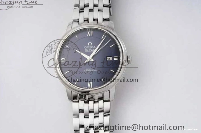 0716 De Ville SS DIWF 1:1 Best Edition Deep Blue Dial SS Markers on SS Bracelet MIYOTA TravelReady 7849